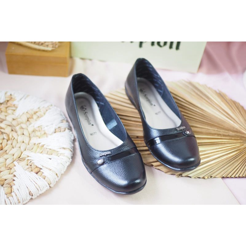SEPATU WANITA KULIT ASLI ORIGINAL SCORPION 6077