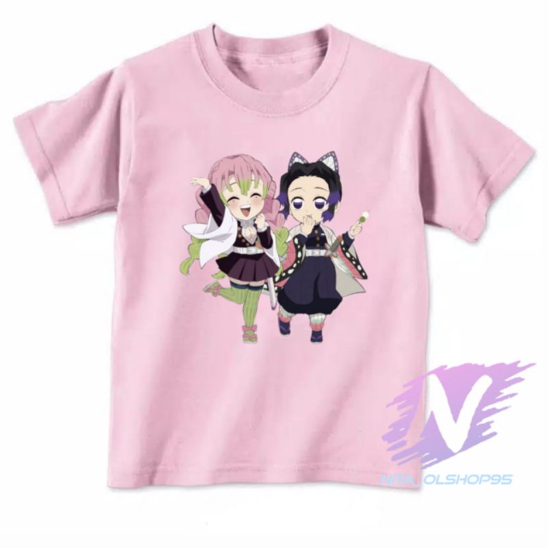 kaos pilar cinta dan shinobu kaos anak anime demon slayer