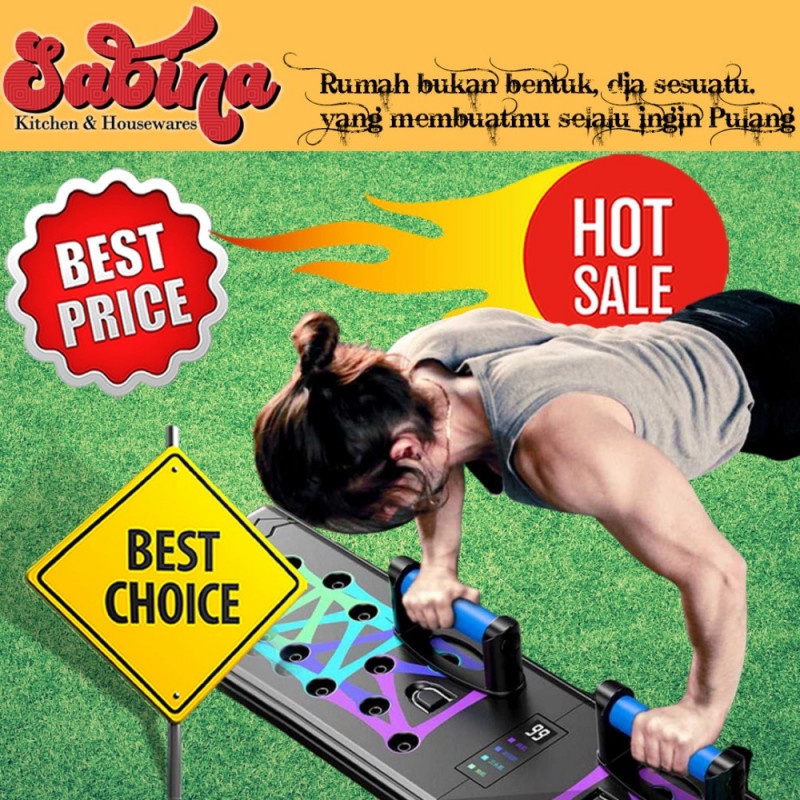 Alat Bantu Papan Push Up Olah Raga Fitness Training Board LCD Display