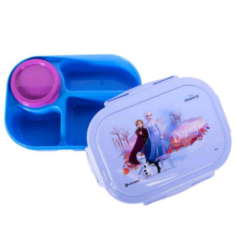Tempat makan Frozen, Unicorn, Astronot, MONOCHROME PUTIH, ABU sekat + tempat sup / Lunch Box MONOCHR