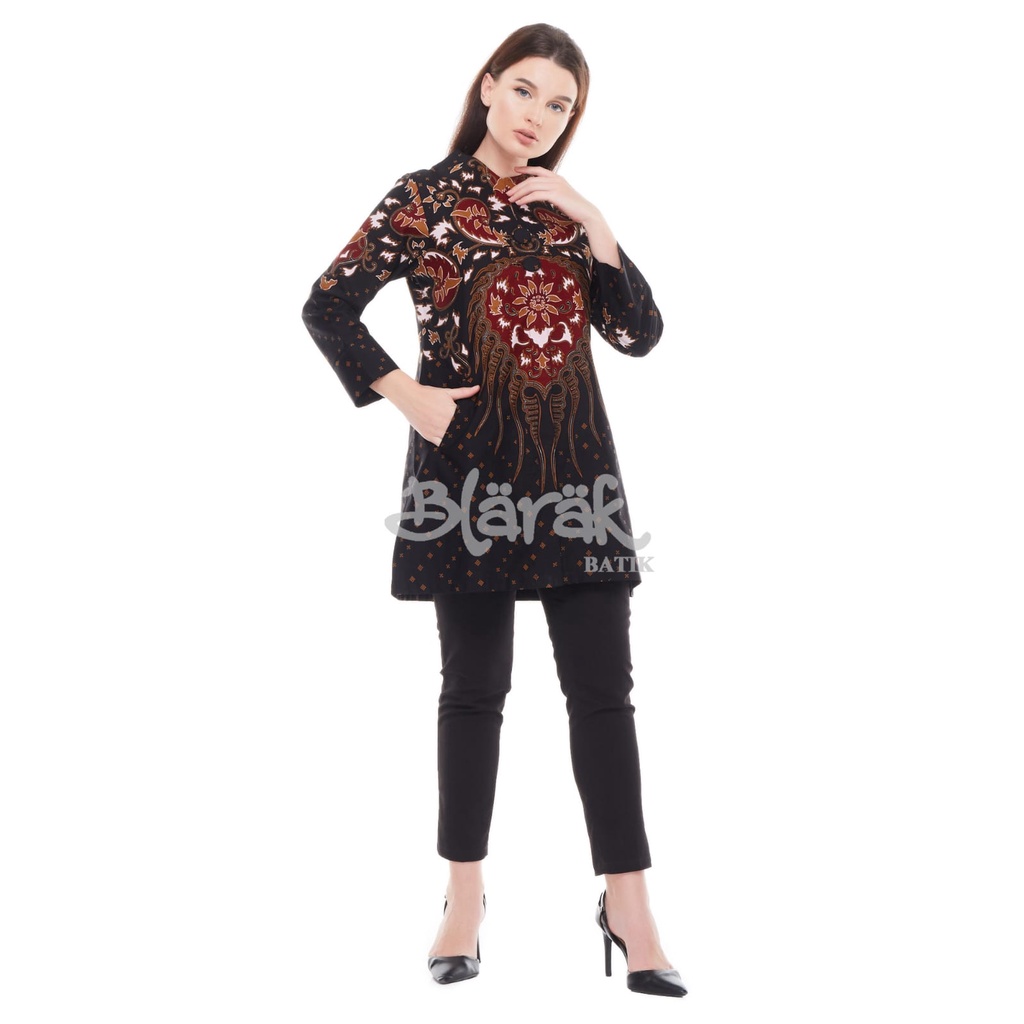 BATIK TUNIK MEREK BLARAK FULL KANCING DEPAN