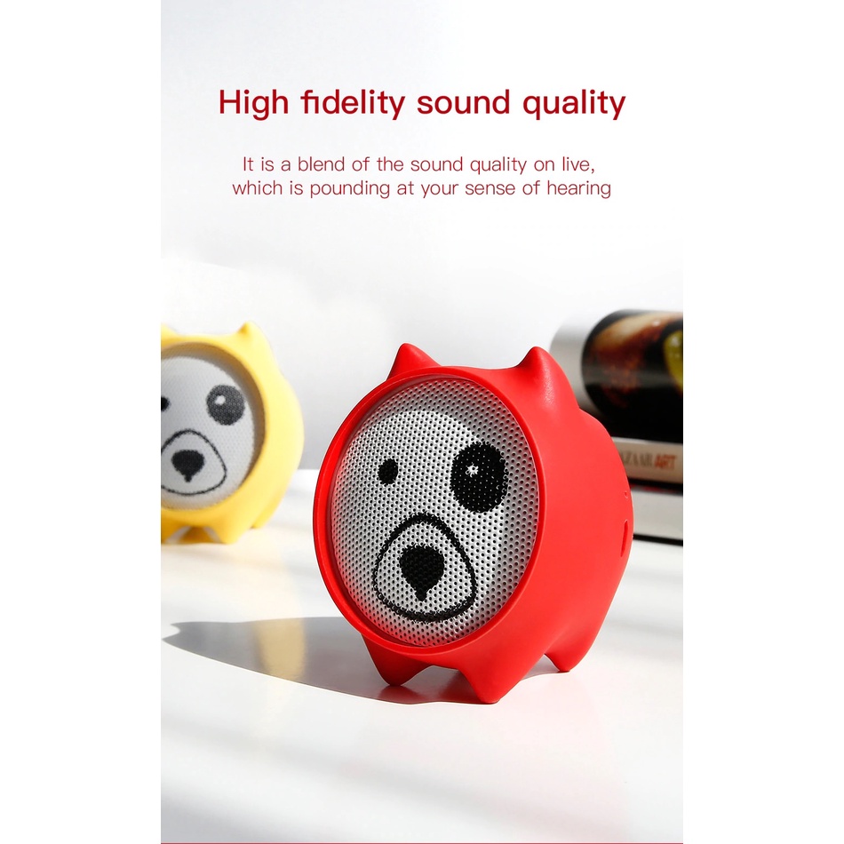 Speaker Bluetooth Portable Lucu Bentuk Anjing DOGZ Series E06 NGE