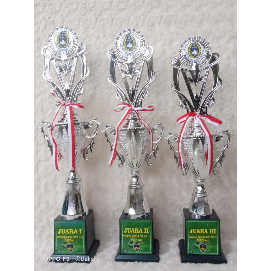 Piala Cup Bintik Silver Trophy Cup Set Piala Silver Piala Murah Piala Lomba Piala Prestasi Piala