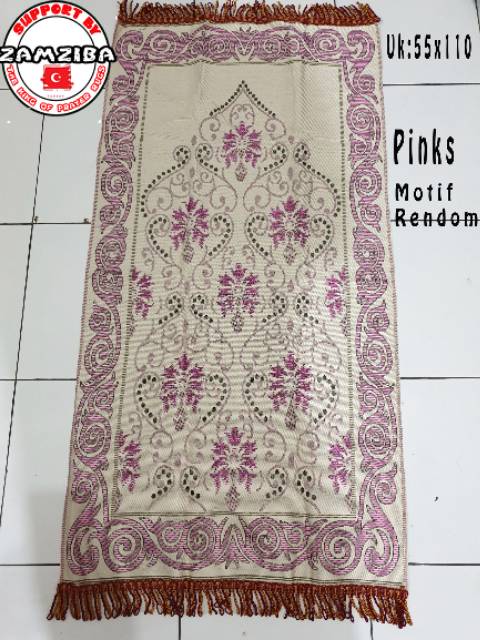 Sajadah Turkey Travelink Turkiye Ukuran 55x110 Rendom Motif COD By Zamziba.Sajadah