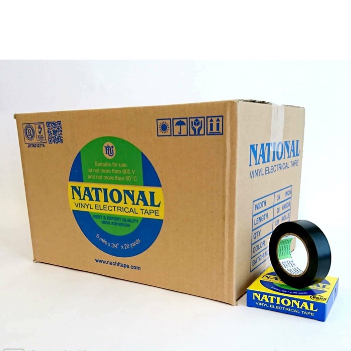 [ GROSIR ] [DUS] Isolasi Listrik National PVC Vinyl Electrical Tape