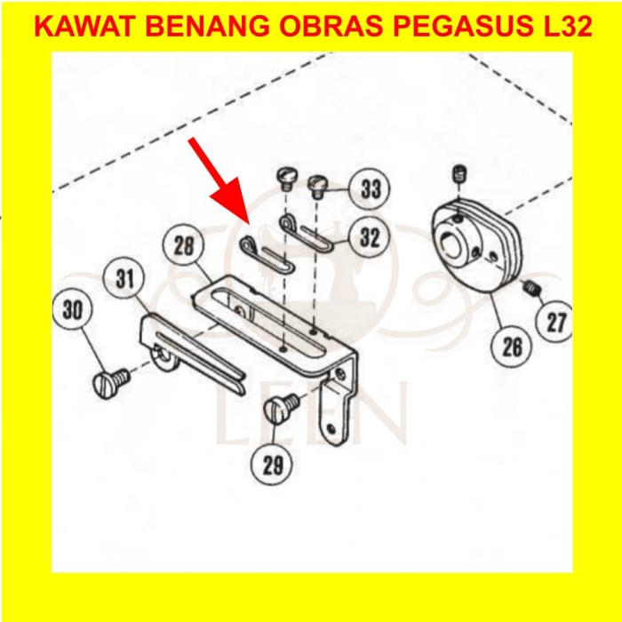 Kawat Benang Pegasus 204324 GRADE A Mesin Jahit Obras Industri LEEN