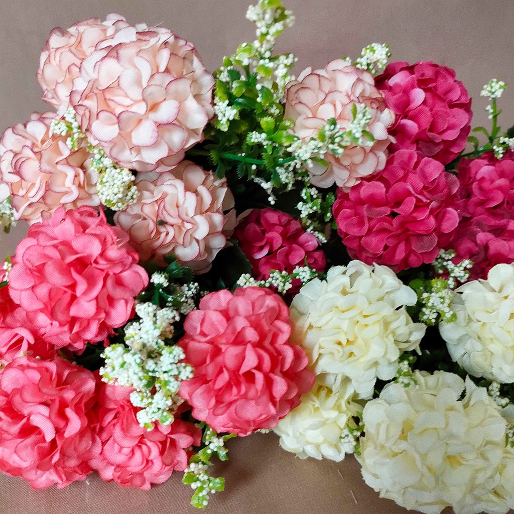 Artificial Flower Dianthus 5stem Palsu Bunga Buatan Dekorasi Hias Bouqet Pesta