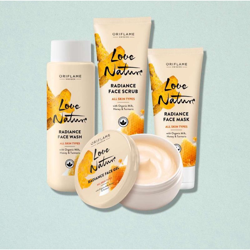 PROMO Original produk  ❣SK❣ LOVE NATURERadiance Facial Kit with Organic Milk, Honey and Turmeric (4 