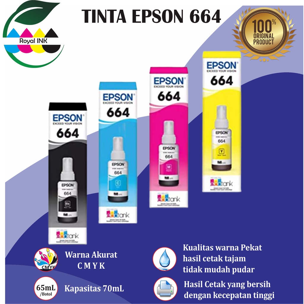 SET Tinta Epson 664 PREMIUM(COMPATIBLE)