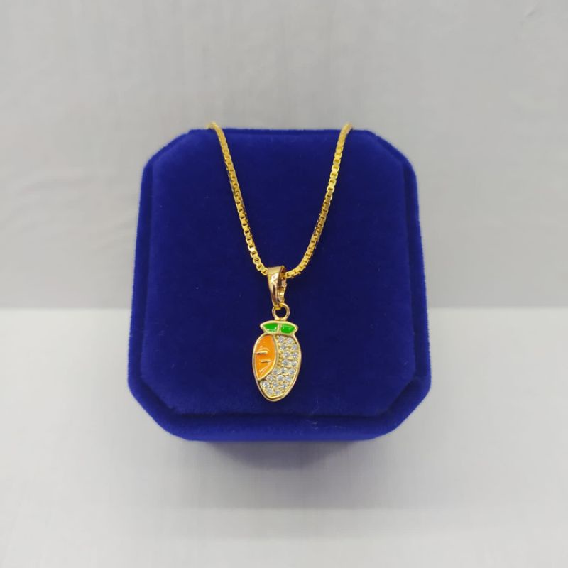 Kalung Anak Perempuan Titanium Lapis Emas Asli Xuping Anti Karat Fashion Anak Import Korea Bisa Cod