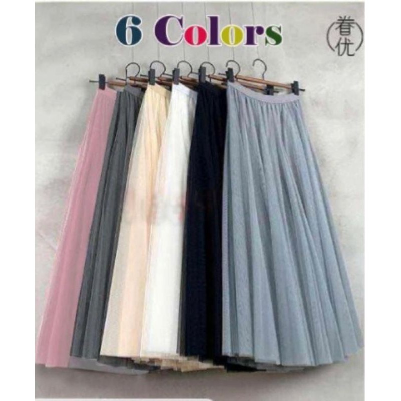 (Bisa cod) Rok tutu panjang import / Rok panjang / Rok tutu belah 8-5