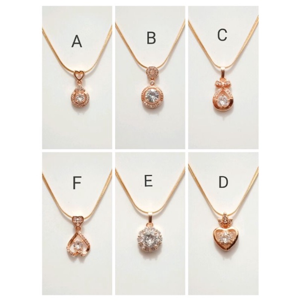 NK08. Kalung xuping wanita lapis emas dgn mata zircon ukuran 45 cm belut
