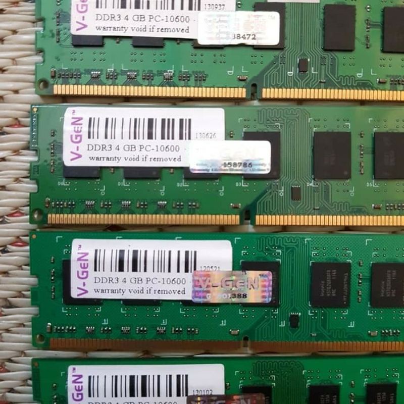 Memory RAM Komputer V-Gen 4Gb pc10600 Longdim PC CPU Komputer