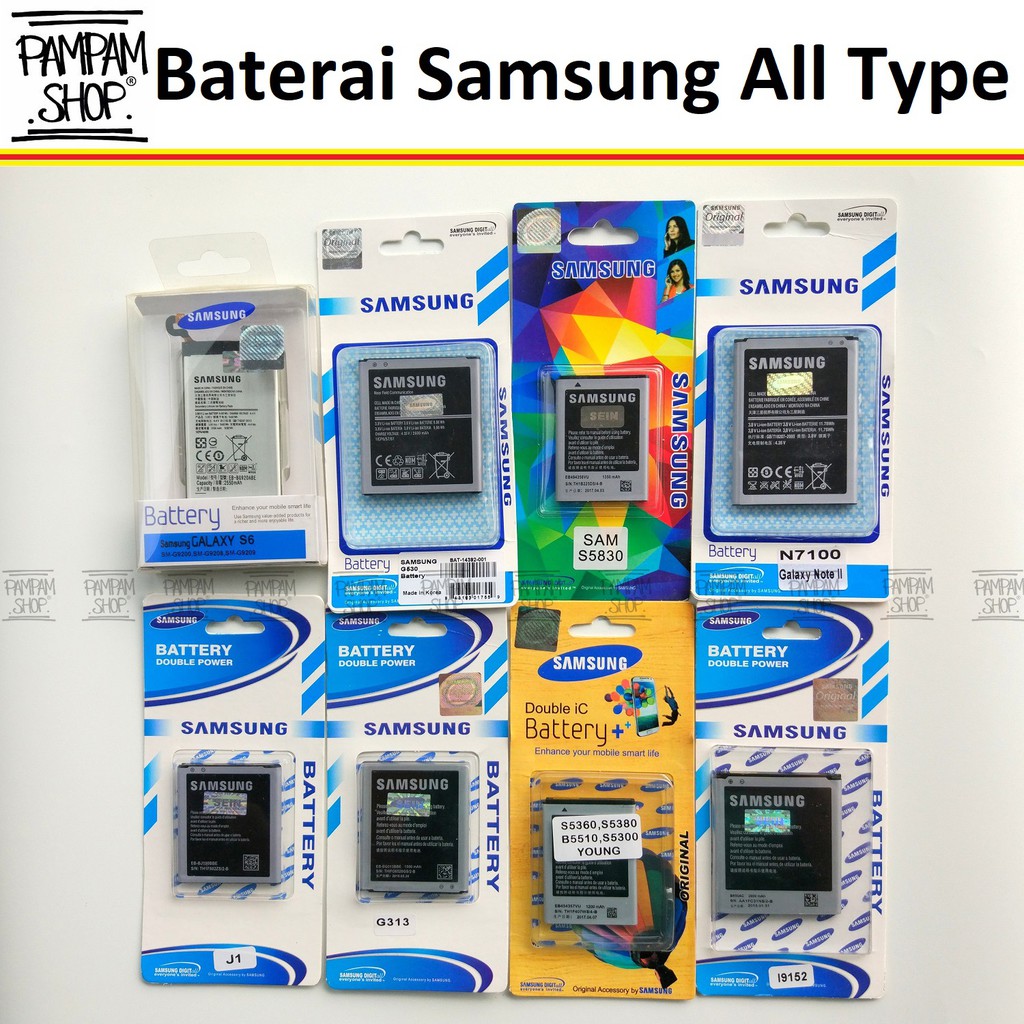 Baterai Samsung S4 Grand Prime Chat Grand Core Note Ace 1 2 3 4 J1 J5 J7 2015 Young S2 Mega Flip W