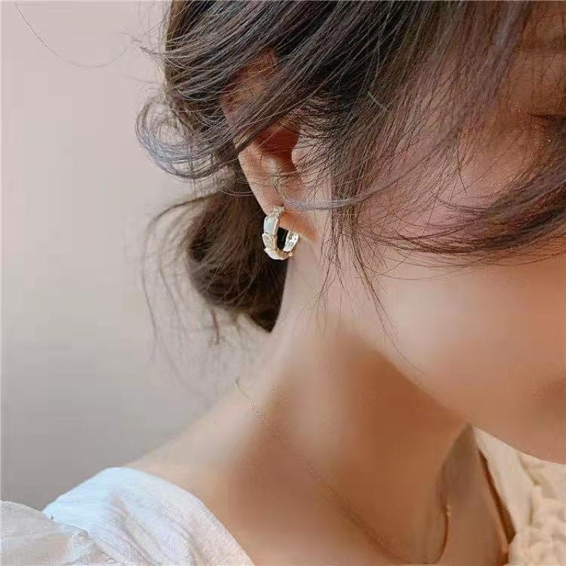 Anting E321 Gantung Mutiara Air Tawar Lapis Silver Sterling 925 untuk Fashion Wanita Mutiara anting