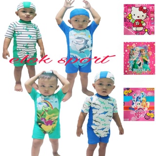 (COD)baju renang bayi-balita 1-3 tahun cowok cewek baju diving bayi-balita karakter baju diving anak UNISEX