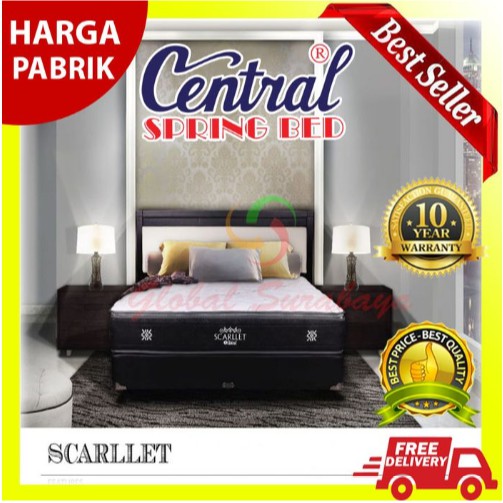 Matras Springbed Central SCARLLET ukuran 160 X 200 set Hb Honolulu