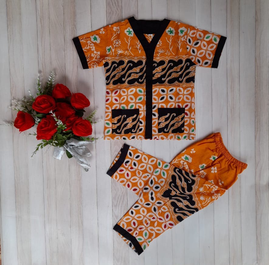Setelan Batik Piyama Anak Bayi Balita Cewek Cowok Kekinian Dan Adem Banget