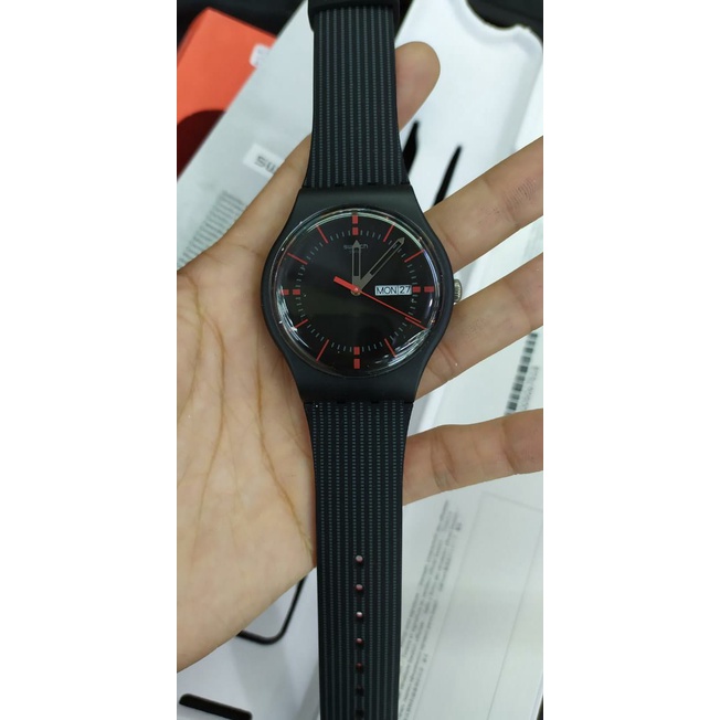 SWATCH SUOB714 - Jam Tangan Pria - Hitam Original