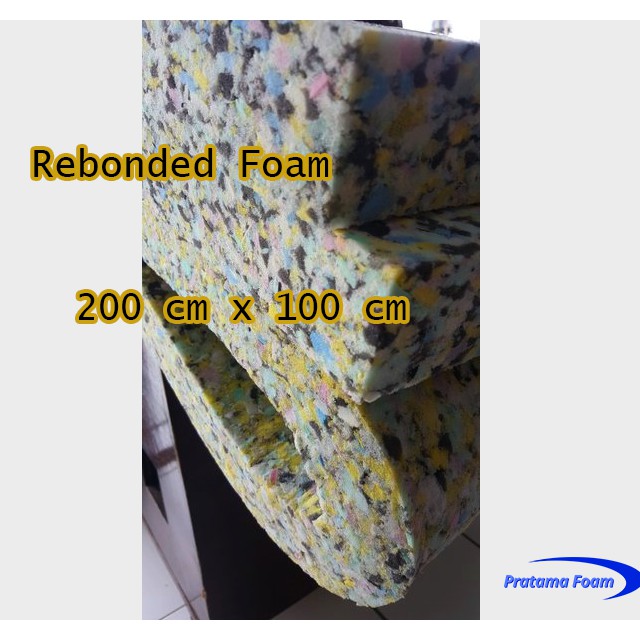 Busa Rebonded 200x100x2 cm Lembaran untuk Matras Terapi, Kasur Busa , Busa Peredam Suara
