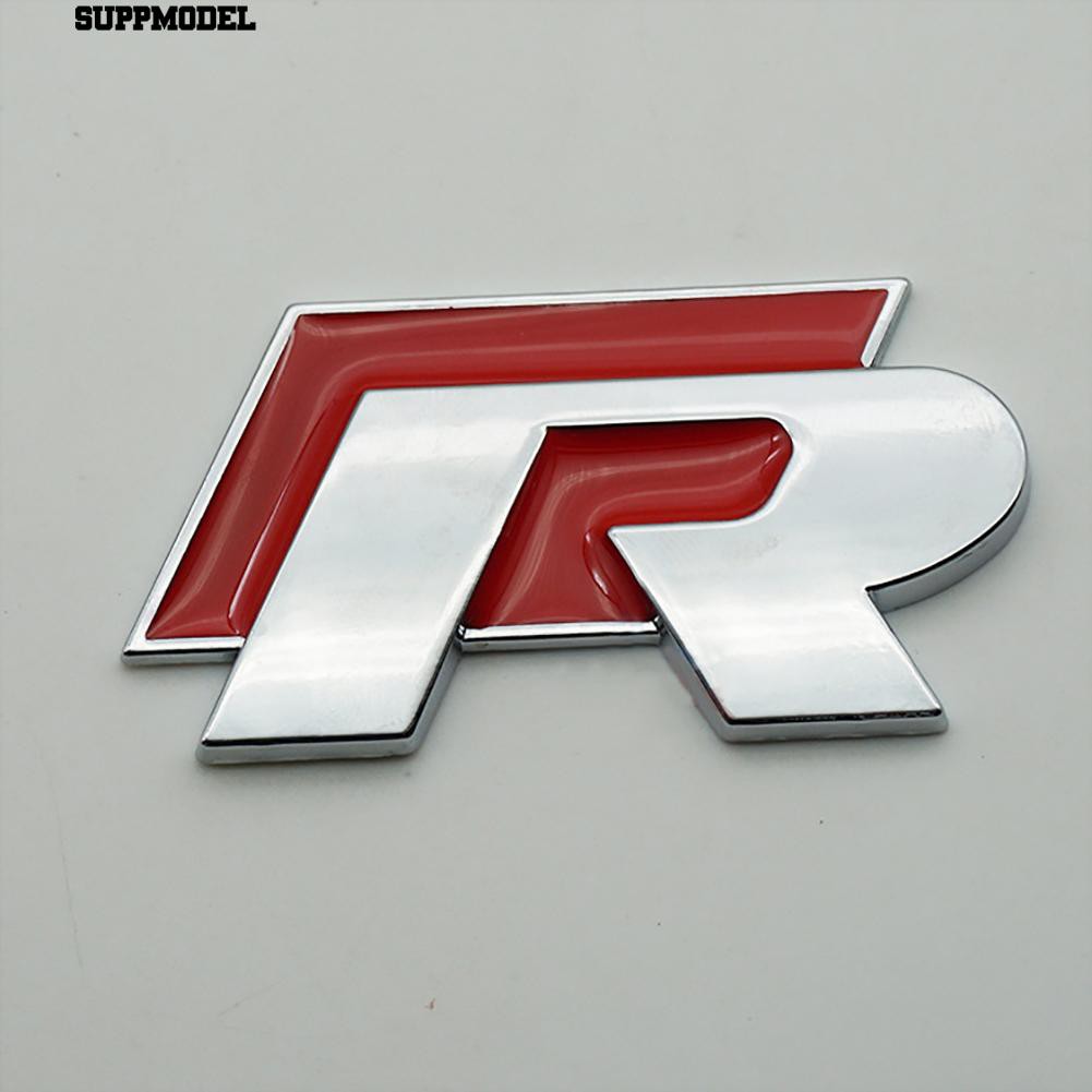 ⏲Gaya Stiker Mobil-Styling Auto Logam 3D R Rline Sticker Decor Logo Emblem Badge untuk VW