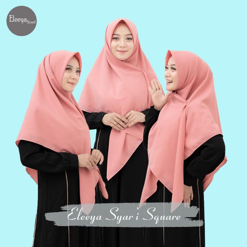 HIJAB SEGIEMPAT SYARI 130 x 130 || ELEEYA ORIGINAL