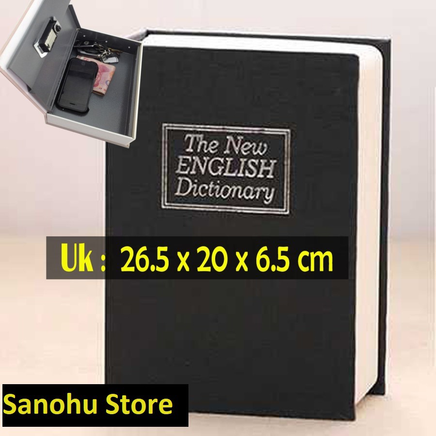 Brankas Bentuk Buku / Security Dictionary Cash Metal Jewelry / Besar