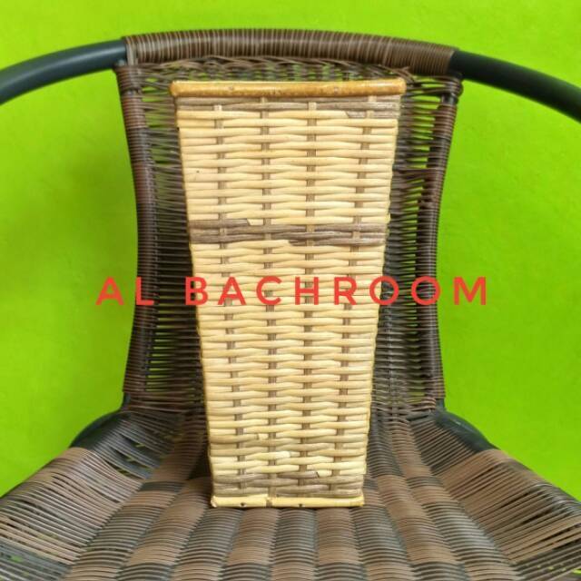  POT  ANYAMAN ROTAN  BAMBU 29CM Shopee Indonesia