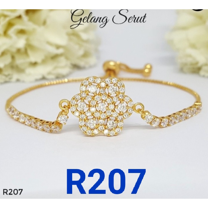 Gelang Serut Xuping R269 Wanita Perhiasan Lapis Emas Aksesoris