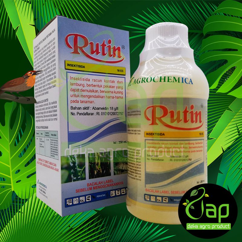 INSEKTISIDA RUTIN 18EC 250ML bahan aktif abamectin murni