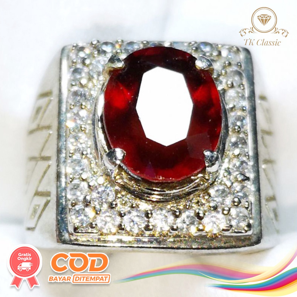 Natural Cincin Permata Hessonite Garnet Ceylon Sri Lanka