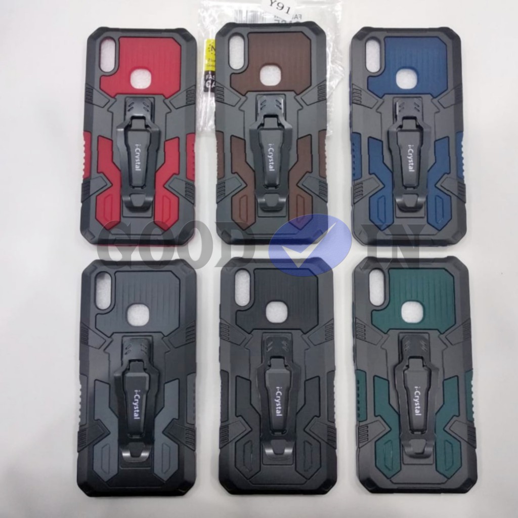 Case Vivo Y91 - Case Robot Standing + Jepit Pinggang - Case Robot