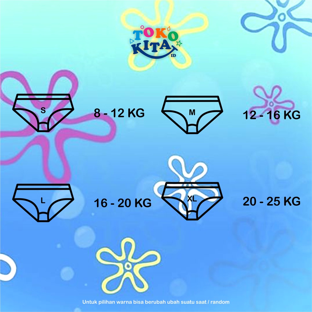 CELANA DALAM ANAK (3 pcs) CD Laki-laki Spongebob MURAH