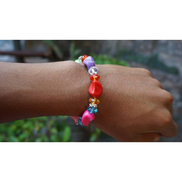 Gelang Kristal warna warni / Gelang anak