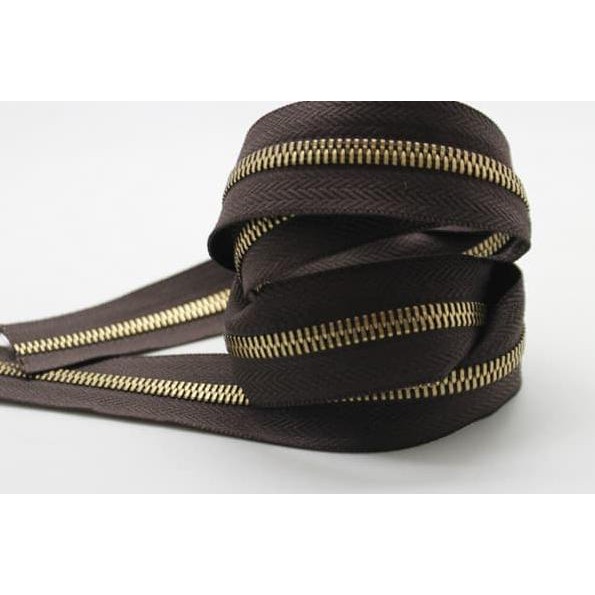 

«& Zipper / Resleting no. 5 Gerigi ATG Coklat Tua «