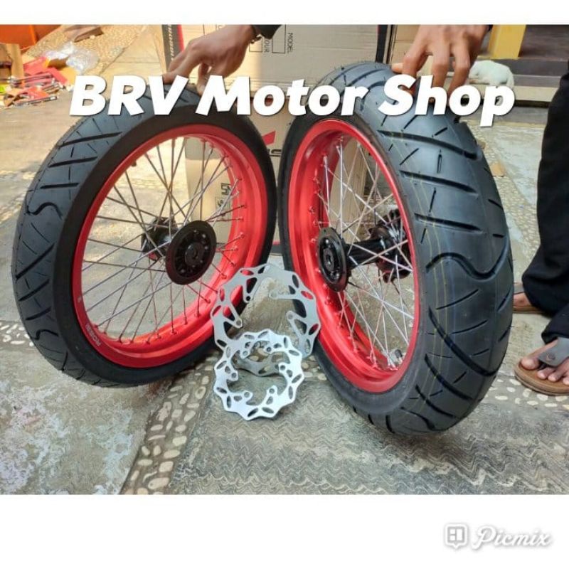 BanSet Klx150 D Tracker 150 Velg SuperMoto 250+350-17 Dan 250+300-17