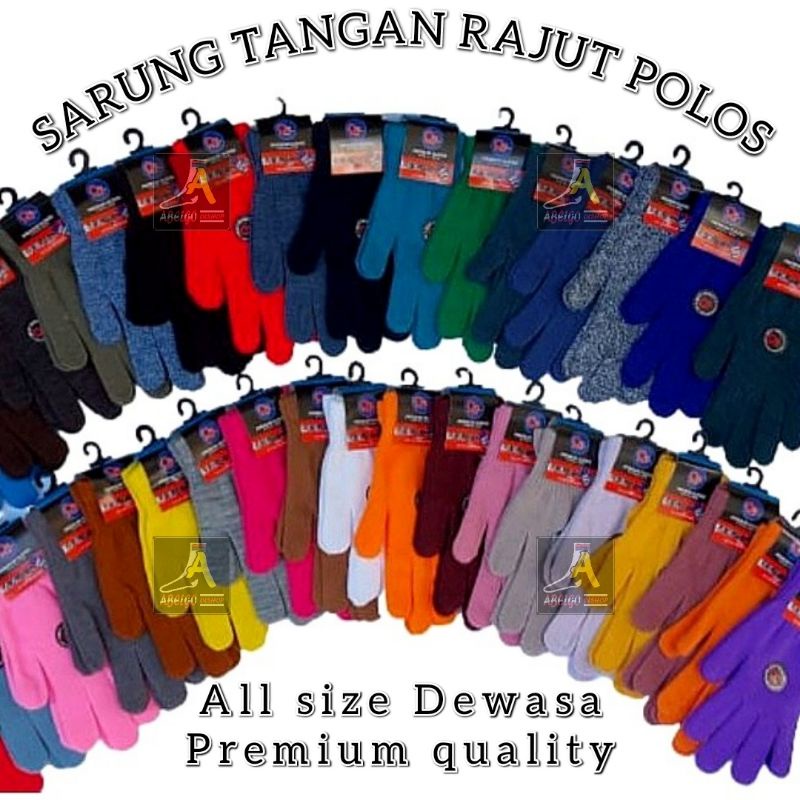 Sarung tangan rajut polos/sarung tangan cewek/cowok(dewasa)