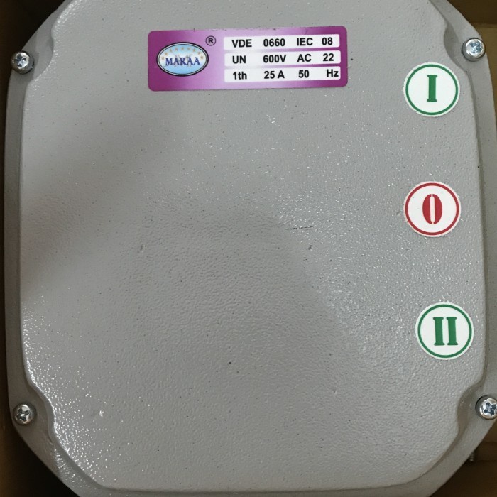 Handle Cam Starter 4P 40A 4 Phase 40A Change Over Ohm Schakelar Maraa