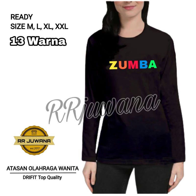Baju senam baju olahraga wanita lengan panjang baju zumba aerobic fitnes lari atasan senam lengan pa