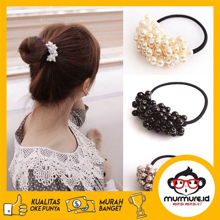 MURMURE.ID | IKAT RAMBUT MUTIARA ANGGUR ALA KOREA MURAH IMPORT PEARL HAIRTIE HA082