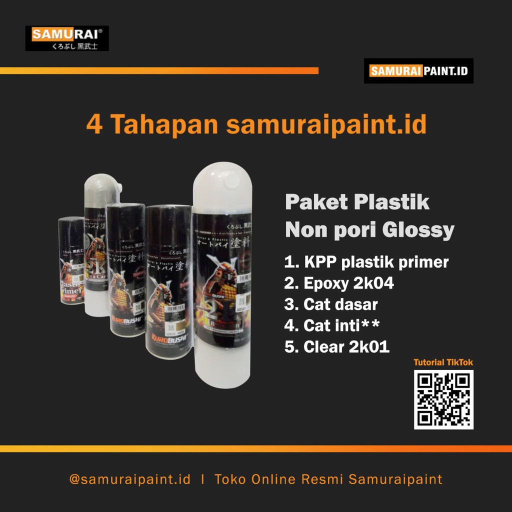 Paket Plastik Non Pori Glossy, Samuraipaint.id