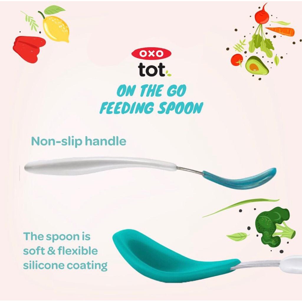 OXO TOT ON THE GO FEEDING SPOON / SENDOK MAKAN