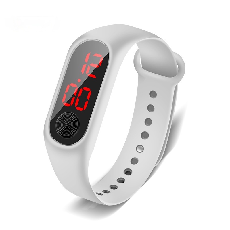 ❤Ready❤ Jam Tangan LED Mewah Anti Air Untuk Pelajar/Hadiah-White-Lihat gambar