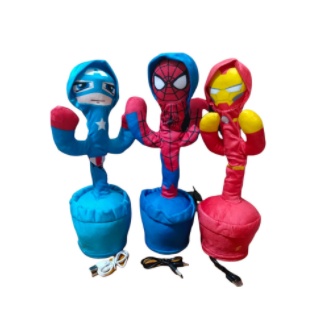 [ OBJ ] BONEKA GOYANG KARAKTER MARVEL SPIDERMAN IRONMAN CAPTAIN AMERICA