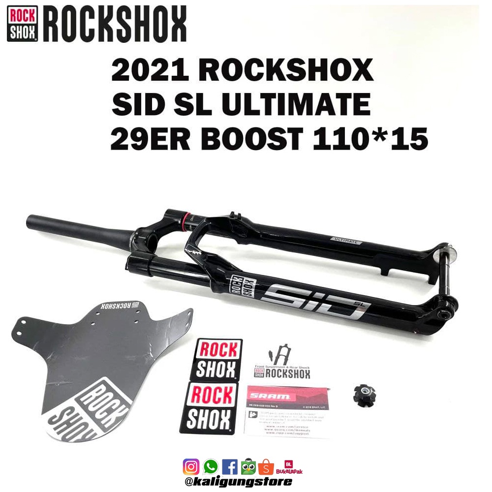 Fork ROCKSHOX SID SL ULTIMATE 29er DebonAir Travel 100mm Boost - Lightest MTB Air Fork - Fork Angin 