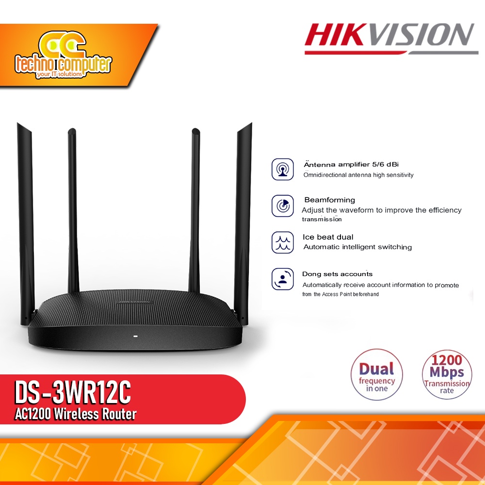 ROUTER HIKVISION DS-3WR12C AC1200 Wireless Router