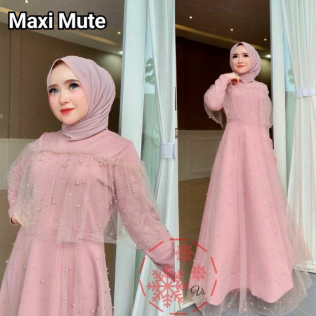 XC - Maxi Mute Wanita / Maxi Dress Terbaru / Maxi Populer / Maxi Trendy Kekinian / Fashion Muslim-1