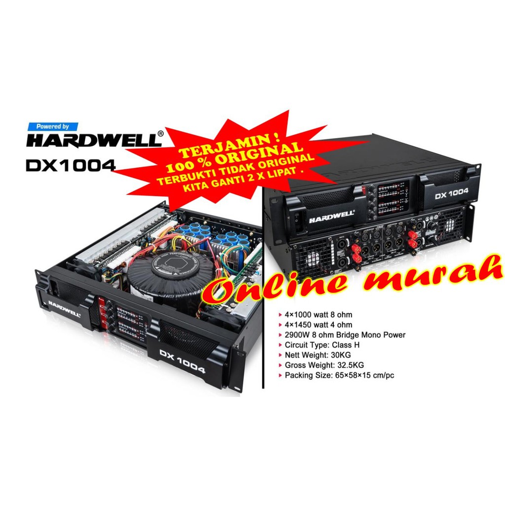 power hardwell dx1004 dx 1004 4 channel class h original