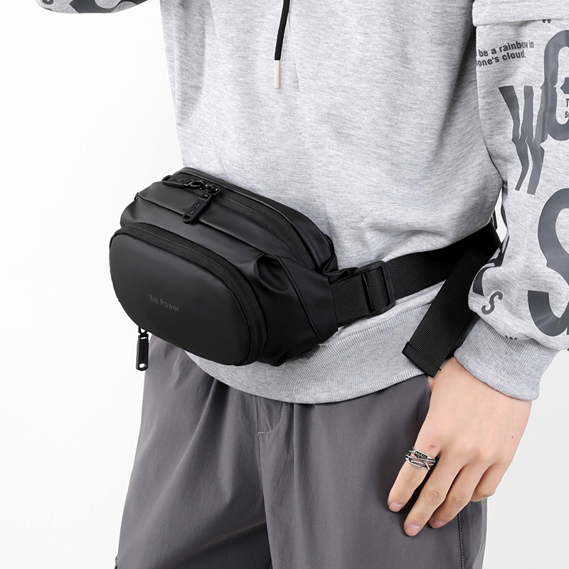 Tas Selempang Pria HAOSHUAI 1100-33 Anti air Bahan Dolby lotto Coated