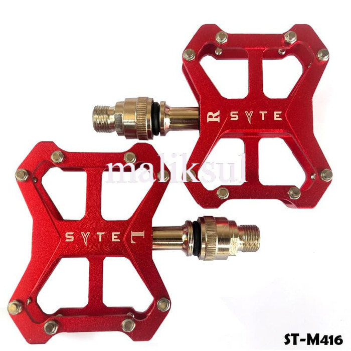 SYTE M416 PEDAL SEPEDA LIPAT QR QUICK RELEASE RED